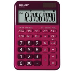 Sharp - Calcolatrice da tavolo EL M335 - 10 cifre - Rosso - ELM335 BRD