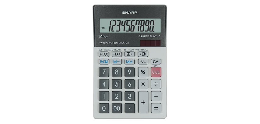 Sharp - Calcolatrice da tavolo ELM711ggy - 10 cifre - SH-ELM711GGY