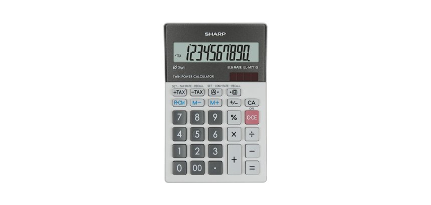 Sharp - Calcolatrice da tavolo ELM711ggy - 10 cifre - SH-ELM711GGY