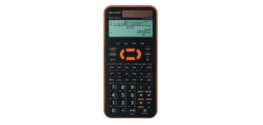 Sharp EL-W531XGYR calculator Pocket Scientific Black, Orange