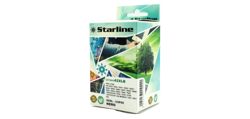 Starline - Cartuccia ink Compatibile - per HP 62 - Nero