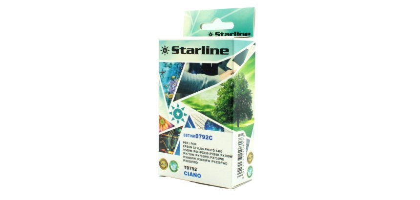 Starline - Cartuccia ink - per Epson - Ciano - C13T07924010- T0792 - 13,8ml