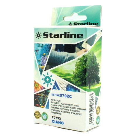 Starline - Cartuccia ink - per Epson - Ciano - C13T07924010- T0792 - 13,8ml