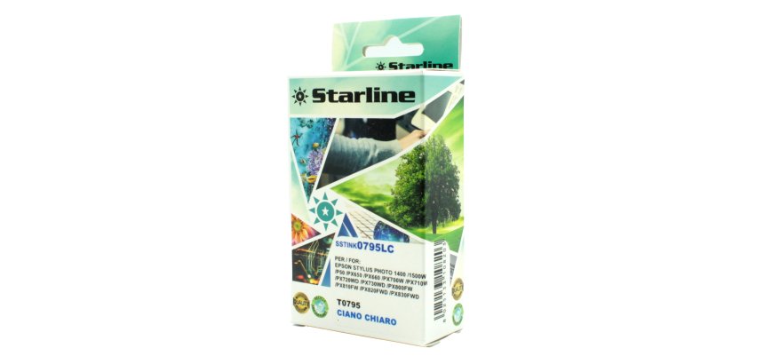 Starline - Cartuccia ink - per Epson - Ciano chiaro - C13T079540 - 13,8ml
