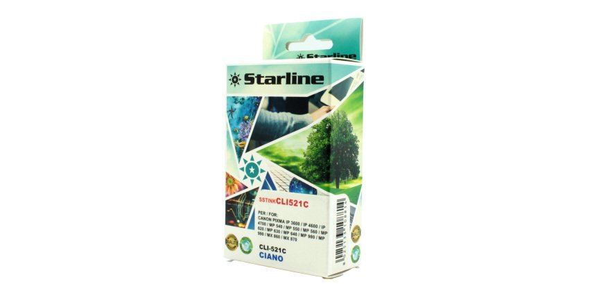 Starline - Cartuccia ink - per Canon - Ciano - CLI521 C - 2934B001- 9ml