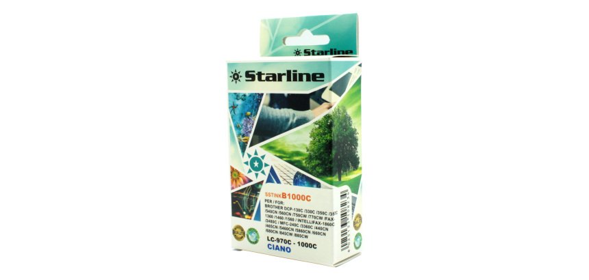 Starline - Cartuccia ink - per Brother - Ciano - LC1000C - 20ml