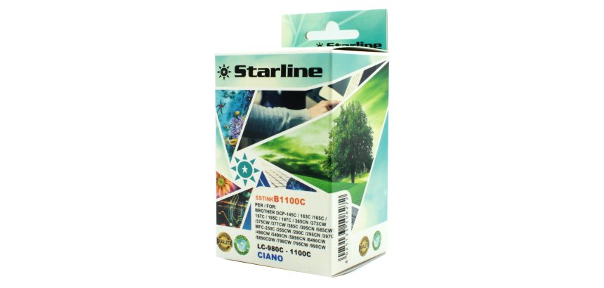 Starline - Cartuccia ink - per Brother - Ciano - LC980C - 16ml