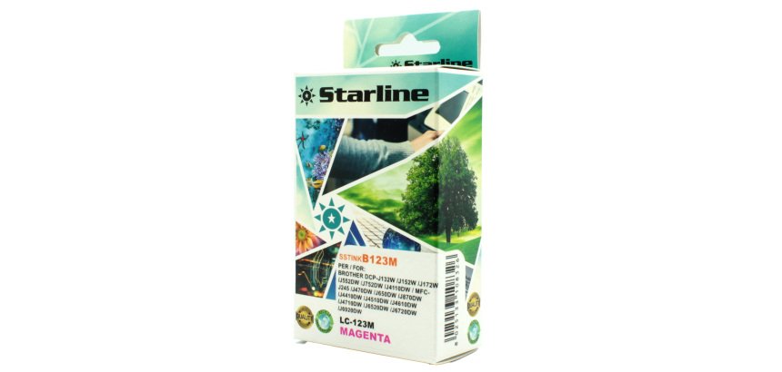 Starline - Cartuccia ink - per Brother - Magenta - LC123M  - 10ml
