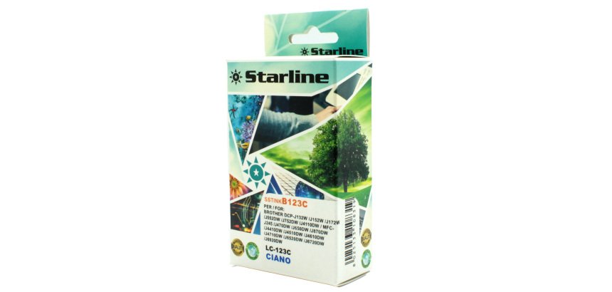 Starline - Cartuccia ink - per Brother - Ciano - LC123C  - 10ml