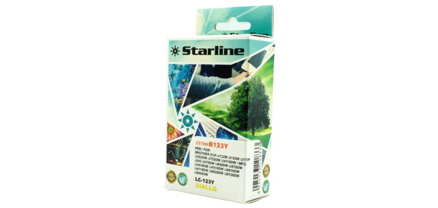 Starline - Cartuccia ink - per Brother - Giallo - LC123Y  - 10ml