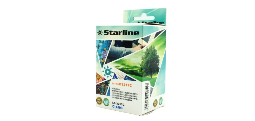 Starline - Cartuccia ink - per Brother - Ciano - LC3217C - 9ml