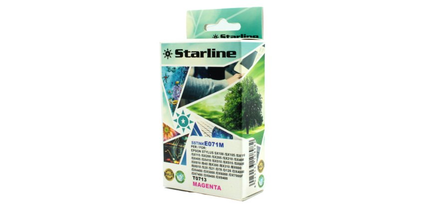 Starline - Cartuccia ink - per Epson - Magenta - C13T07134013 -T0713 - 11,4ml