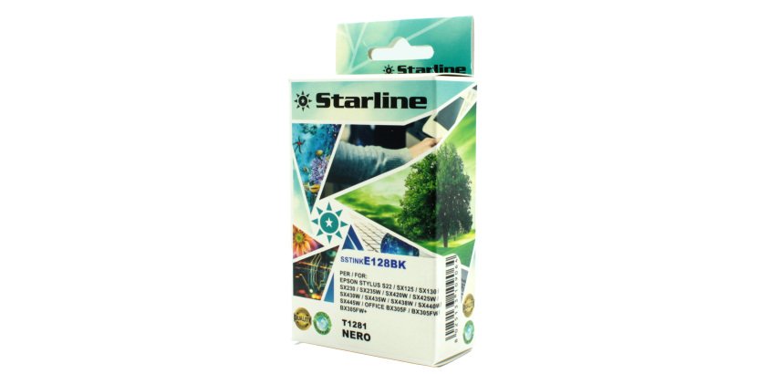 Starline - Cartuccia ink - per Epson - Nero - C13T12814012 - T1281 - 10ml