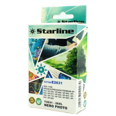 Starline - Cartuccia ink - per Epson - Nero Photo - C13T26314012 - 26XL -11ml