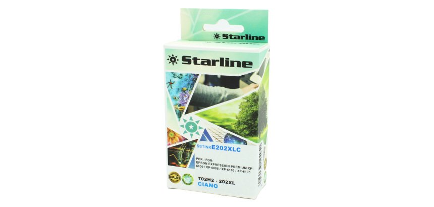 Starline - Cartuccia Ink compatibile per Epson 202XL - Ciano - 13ml