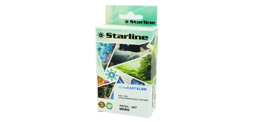 Starline - Cartuccia Ink compatbile per Epson 407 - Nero - 45ml