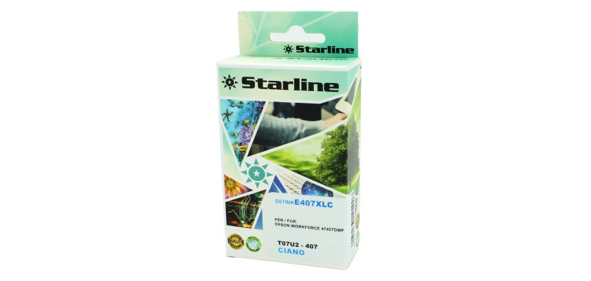 Starline - Cartuccia Ink compatbile per Epson 407 - Ciano - 26ml