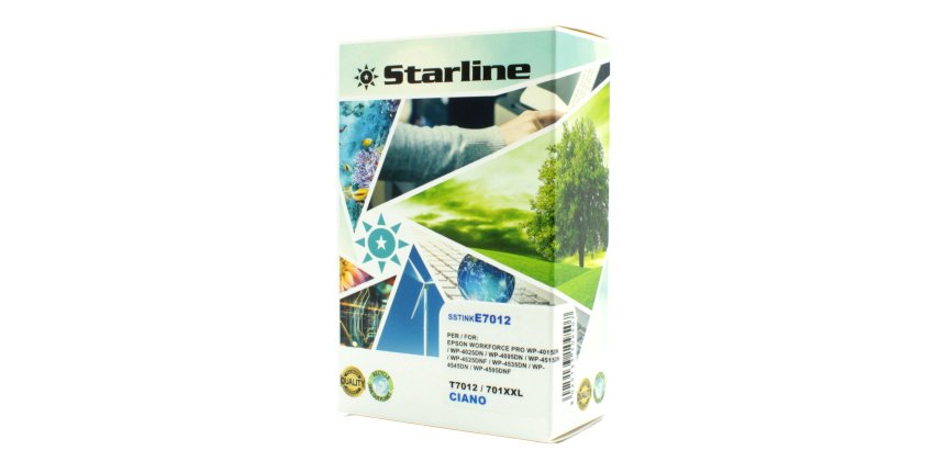 Starline - Cartuccia ink - per Epson - Ciano - C13T70124010 - T7012 - 35ml