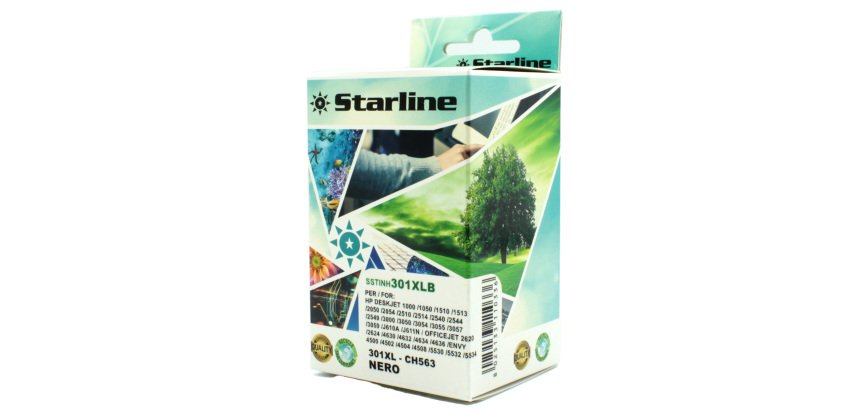 Starline - Cartuccia ink Compatibile - per  HP 301XL - Nero