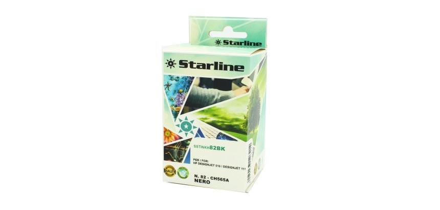 Starline - Cartuccia ink Compatibile per HP N.82 - Nero - 69ml