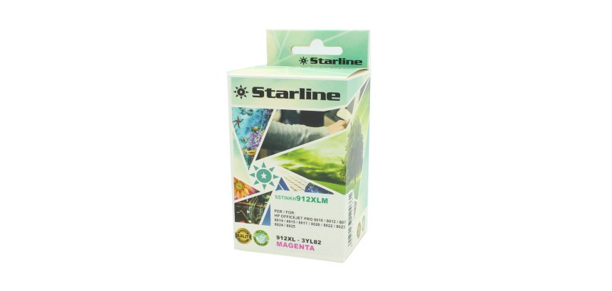 Starline - Cartuccia Ink Compatibile per HP 912 XL - Magenta - 58ml