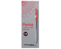 Penna a sfera a scatto  - punta 1,0mm - rosso - Starline - conf. 20 pezzi
