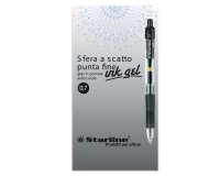 Penna a sfera a scatto con inchiostro gel  - punta fine 0,7mm - nero - Starline