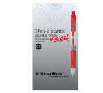 Penna a sfera a scatto con inchiostro gel - punta fine 0,7mm - rosso - Starline