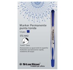 Marcatore permanente Starline  - punta tonda 2,0mm - blu - Starline