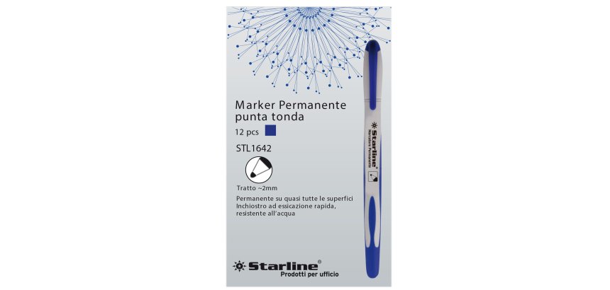 Marcatore permanente Starline  - punta tonda 2,0mm - blu - Starline