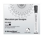 Marcatore per lavagne cancellabili Starline - punta tonda 2,0mm - nero - Starline