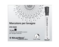 Marcatore per lavagne cancellabili Starline - punta tonda 2,0mm - nero - Starline