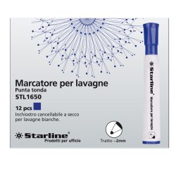 Marcatore per lavagne cancellabili Starline - punta tonda 2,0mm - blu - Starline