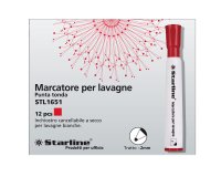 Marcatore per lavagne cancellabili Starline - punta tonda 2,0mm - rosso - Starline