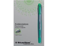 Evidenziatore a penna - punta scalpello - tratto da 1,0-4,0mm - verde - Starline