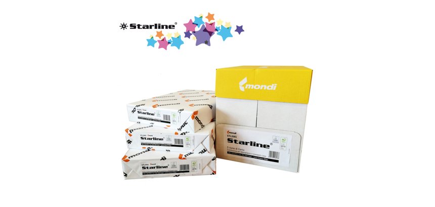 Carta bianca Starline in mini pallet - A4 - 80 gr - bianco - Starline - risma 500 fogli - ordine max 1 mini pallet da 50 risme