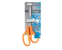 Forbici - 21,5 cm - lama in acciaio - impugnatura gomma morbida - arancione - Starline