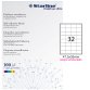 Etichette adesive - in carta - angoli arrotondati - permanenti - 47,5 x 35 mm - 32 et/fg - 100 fogli - bianco - Starline