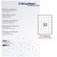 Etichette adesive - in carta - angoli arrotondati - permanenti - 47,5 x 35 mm - 32 et/fg - 100 fogli - bianco - Starline