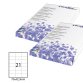 Etichette adesive - in carta - permanenti - 70 x 42,3 mm - 21 et/fg - 100 fogli - bianco - Starline