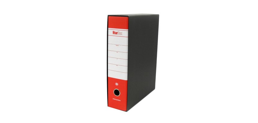 Registratore Starbox - dorso 8 cm - protocollo 23 x 33 cm - rosso - Starline