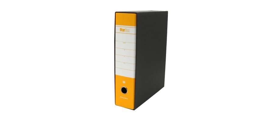 Registratore Starbox - dorso 8 cm - protocollo 23 x 33 cm - giallo - Starline
