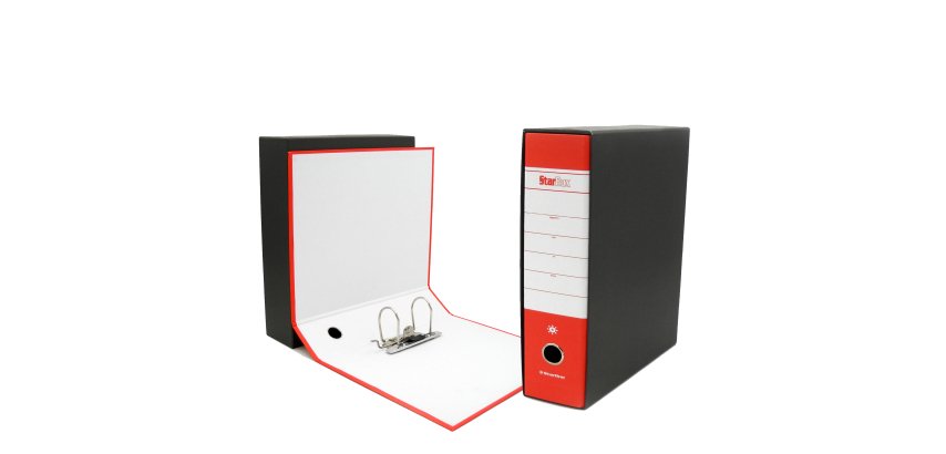 Registratore Starbox - dorso 8 cm - commerciale 23 x 30 cm - rosso - Starline