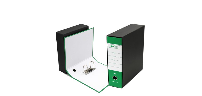 Registratore Starbox - dorso 8 cm - commerciale 23 x 30 cm - verde - Starline