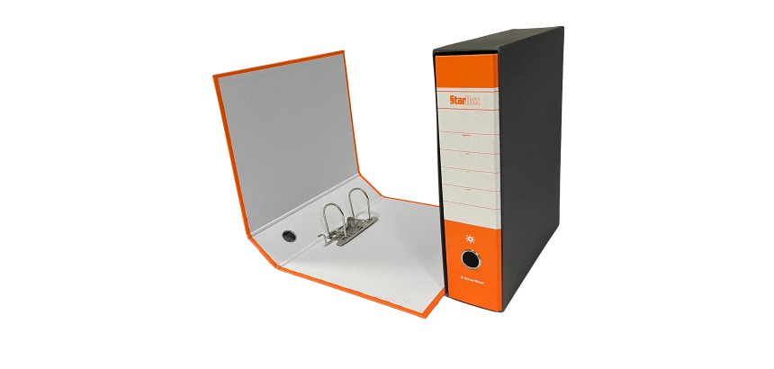 Registratore Starbox - dorso 8 cm - protocollo 23 x 33 cm - arancio - Starline