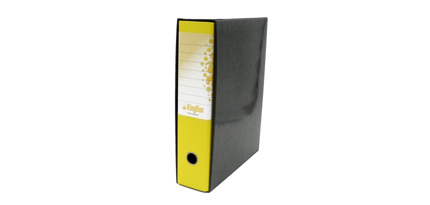 Registratore Kingbox - dorso 8 cm - protocollo 23 x 33 cm - giallo - Starline