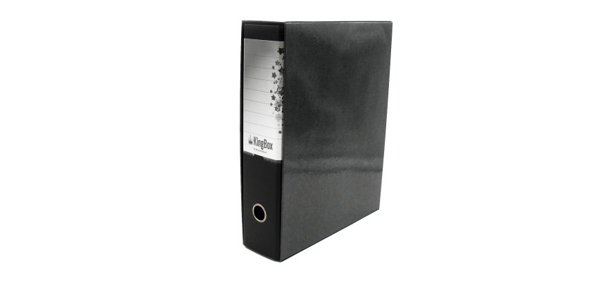 Registratore Kingbox - dorso 8 cm - protocollo 23 x 33 cm - nero - Starline