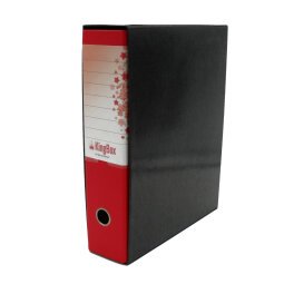 Registratore Kingbox - dorso 8 cm - protocollo 23x33 cm - rosso - Starline