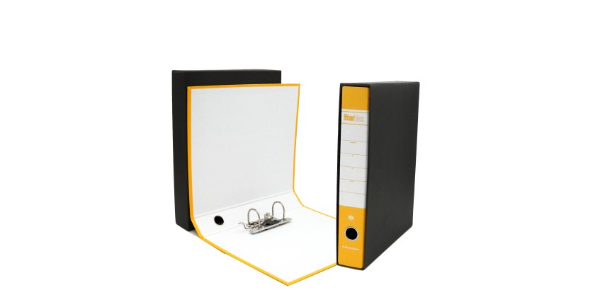 Registratore Starbox - dorso 5 cm - commerciale 23 x 30 cm - giallo - Starline