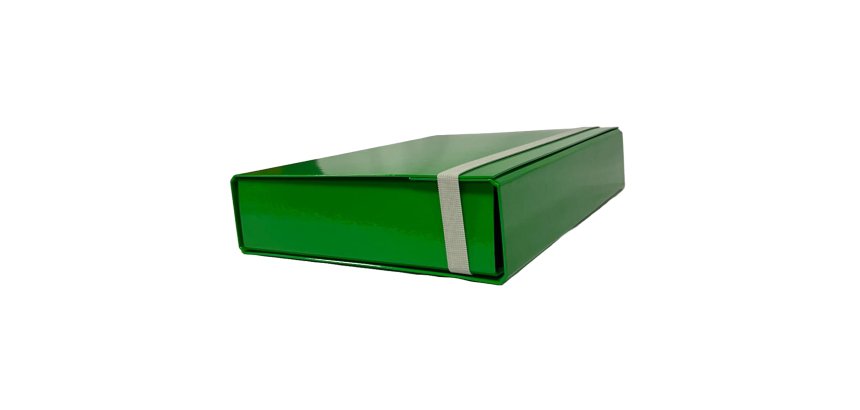 Cartella progetto - con elastico - dorso 7 cm - verde - Starline